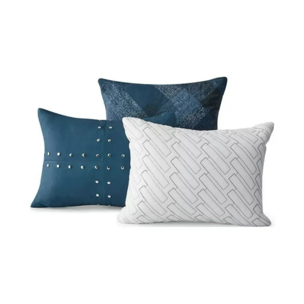 Navy Plaid 10 Piece Bed in a Bag Comforter Set With Sheets