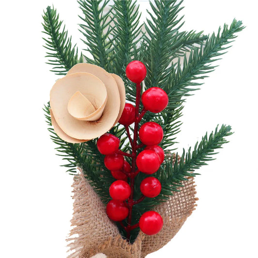 Christmas Ornaments Luxury New Year Christmas Decor 2022 Pine Tree Branch Coniferous Christmas 23CM 24 Specifications