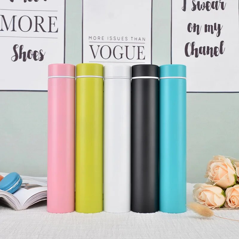 20 Color New 260ML Slim Insulated Vacuum Flasks Thermal Bottles Thermos Coffee Mug Stainless Steel Thermos Cup Hot Water Bottle