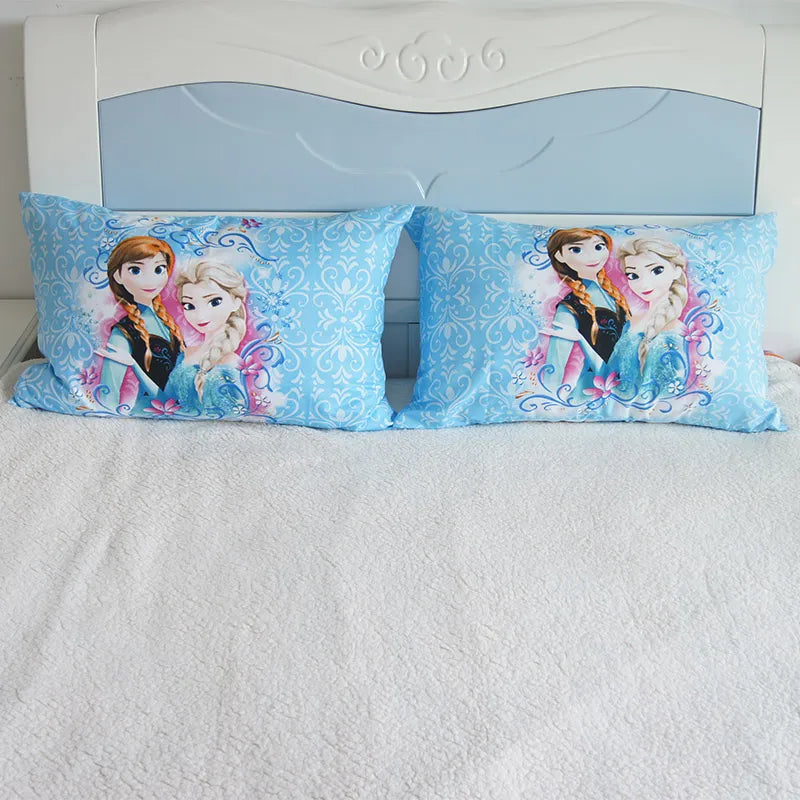 Disney 3D Printed Bedding Set Frozen Elsa Anna Rapunzel Princess Girls  Single Bedlinen Duvet Cover Pillowcases for 0.9m-1.2m