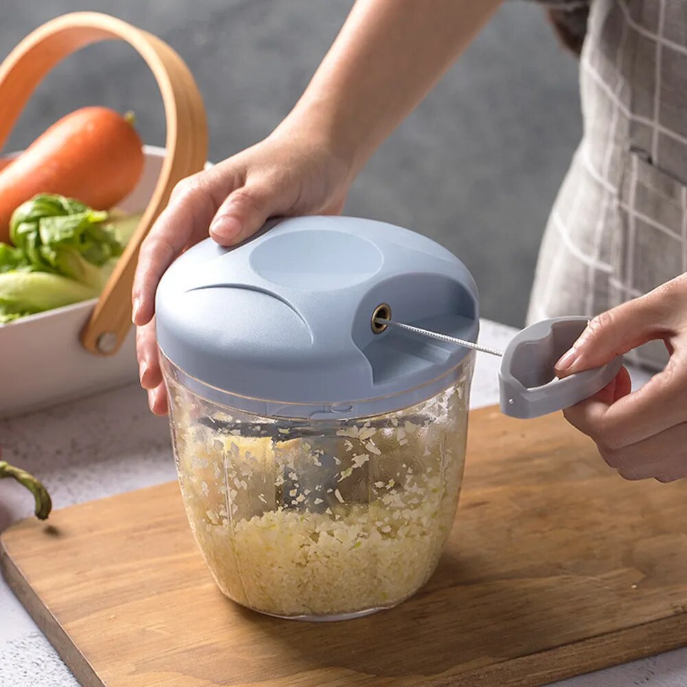 500/900ml Rotate Garlic Press Crusher Vegetable Onion Cutter Manual Meat Grinder Mincer Garlic Chopper Shredder Kitchen Gadgets