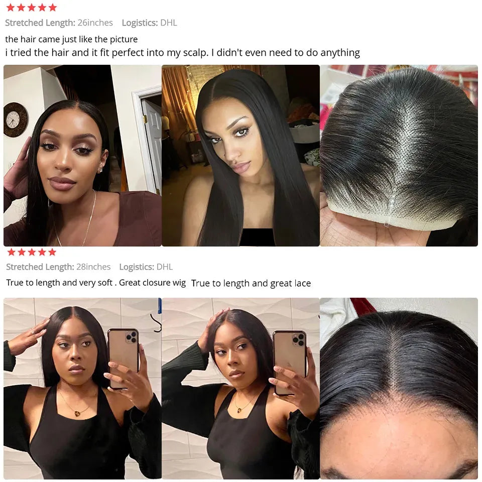 Wear Go Glueless Wig ISEE HAIR Malaysian Straight 6x4 HD Lace Closure Glueless Wig Human Hair Ready To Wear Pre Cut Pre plucked