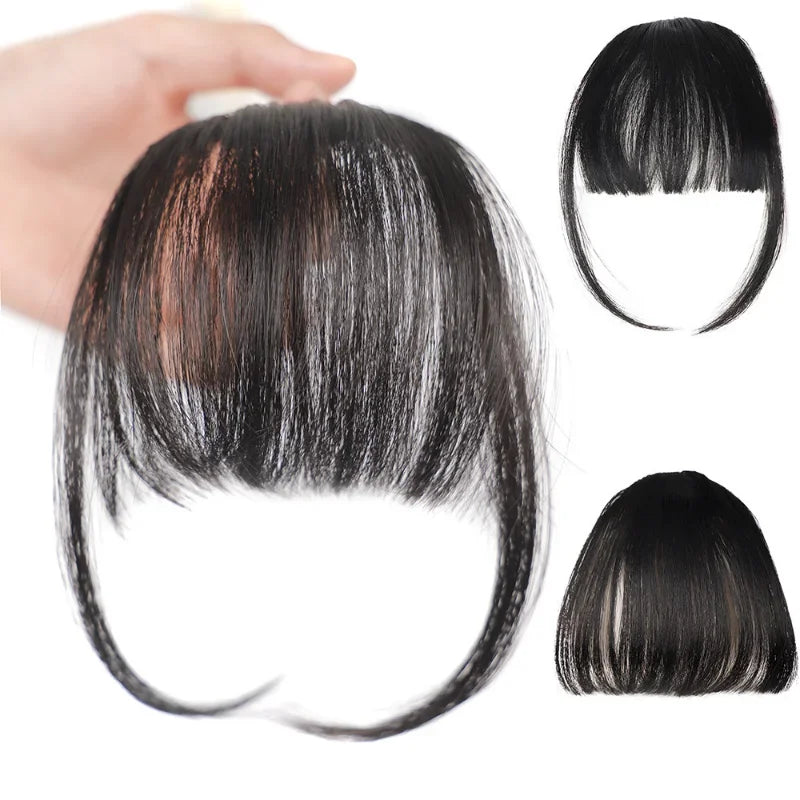 2PCS Fake Air Bangs Hair Styling Tools Hair Clip Hair Extensions Synthetic Hair Fake Bangs Natural Wig Clip In Bangs