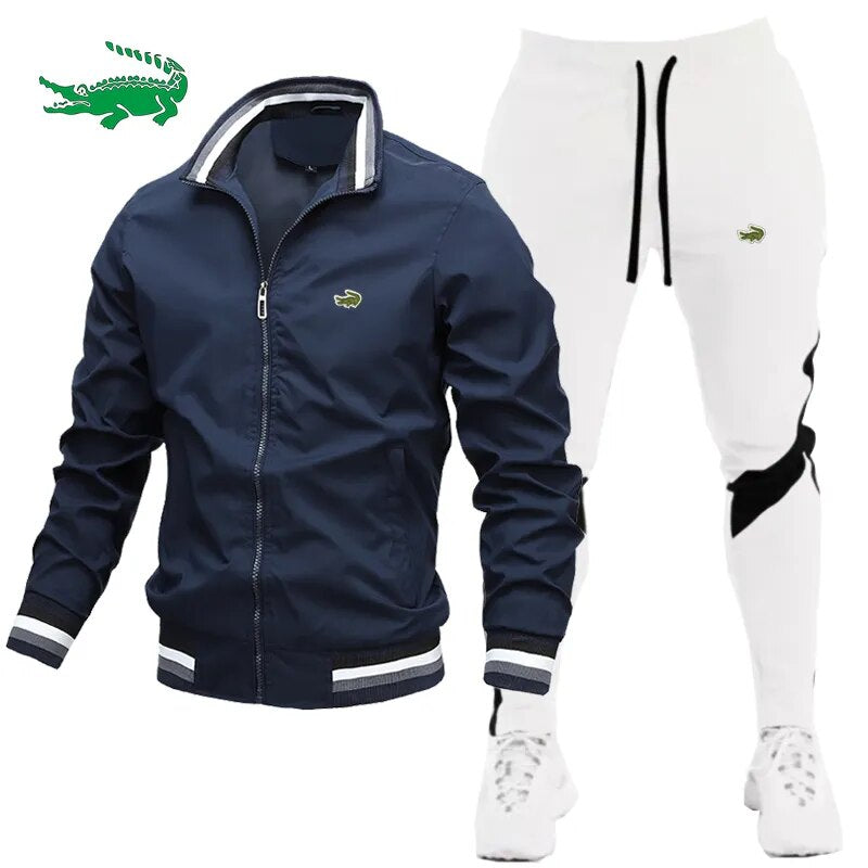 Jogging Men's Clothing Men's Full Men's Suit 2-piece Men's Suit Top Men's Sweatshirt Sports Training Set Jacket