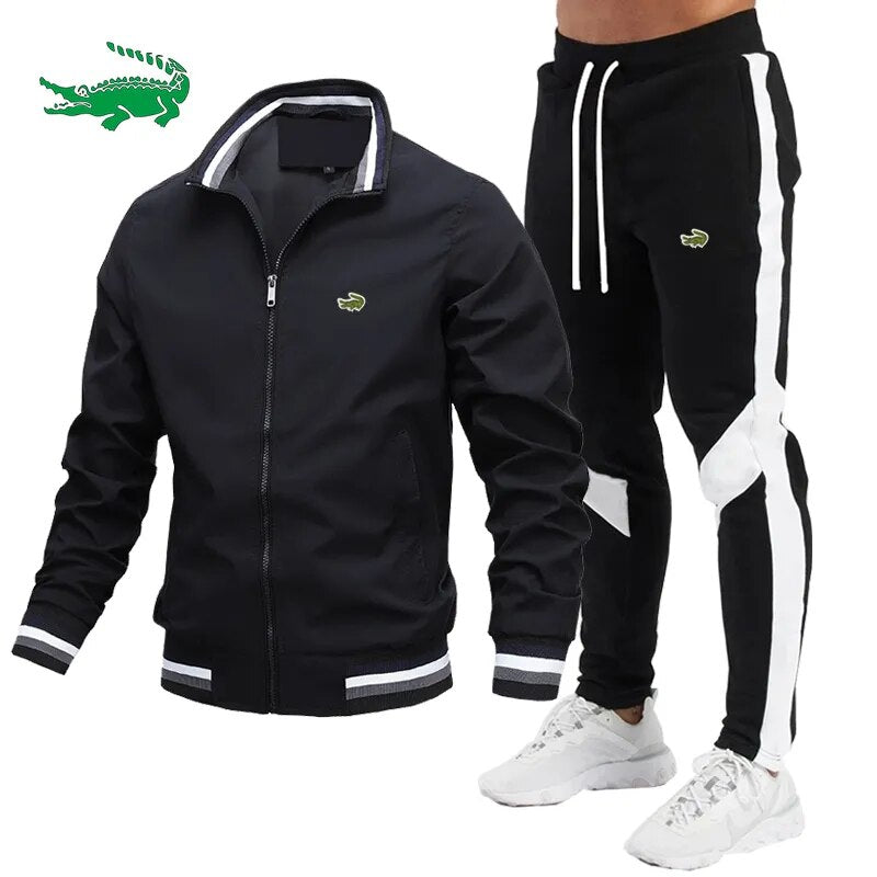 Jogging Men's Clothing Men's Full Men's Suit 2-piece Men's Suit Top Men's Sweatshirt Sports Training Set Jacket