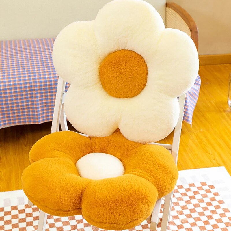 35cm Stuffed Daisy Flower Seat Cushion Sunflower Shape Kids Girl Bedroom Seat Pillow Office Room Decor Sofa Cushions Plush Toys