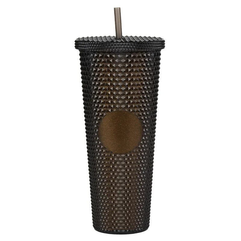 710ml Durian Cup Coffee Cup with Lid and Straw Summer Cold Water Mug Tumbler Cup with Straw Radiant Goddess Cups