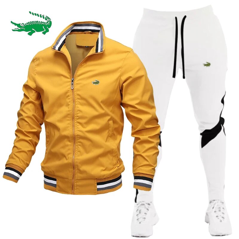 Jogging Men's Clothing Men's Full Men's Suit 2-piece Men's Suit Top Men's Sweatshirt Sports Training Set Jacket