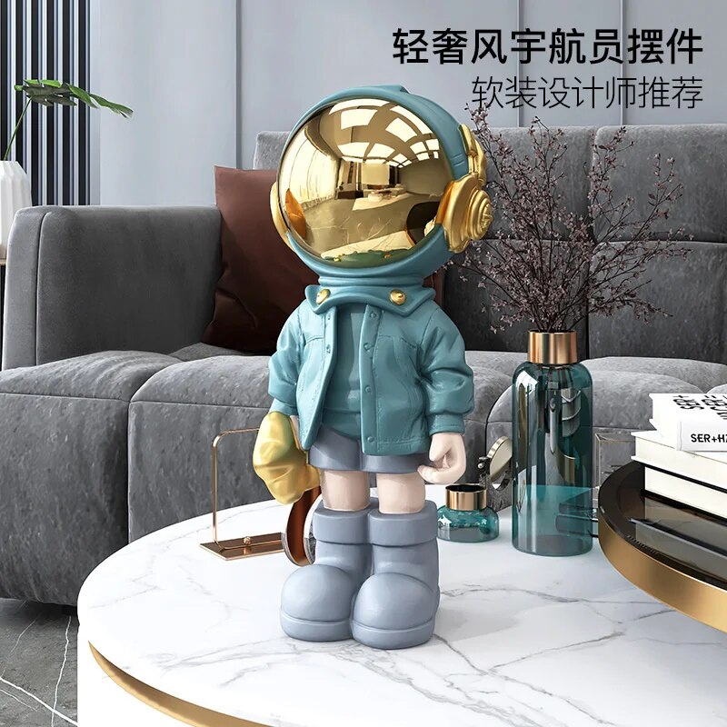 Astronaut Figure Toy Statues Astronaut Room Decoration Figurine Desktop Decor Sculpture Nordic Indoor Christmas Ornaments