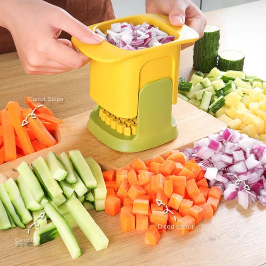 Potato Chips Cutting Box Press Cutter Cup Plastic Slicer Chopper Chips French Fries Making Tool Potato Cutting Kitchen Gadgets