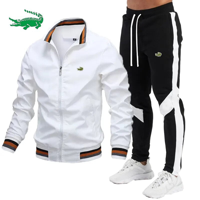 Jogging Men's Clothing Men's Full Men's Suit 2-piece Men's Suit Top Men's Sweatshirt Sports Training Set Jacket