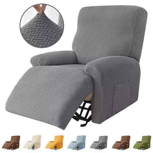 Recliner Sofa Cover Armchair Case Sofa Cover Anti-Dust Non-Slip Lazy Boy Cover Solid Color Universal Seat Cover 1/2/4/6 Peice