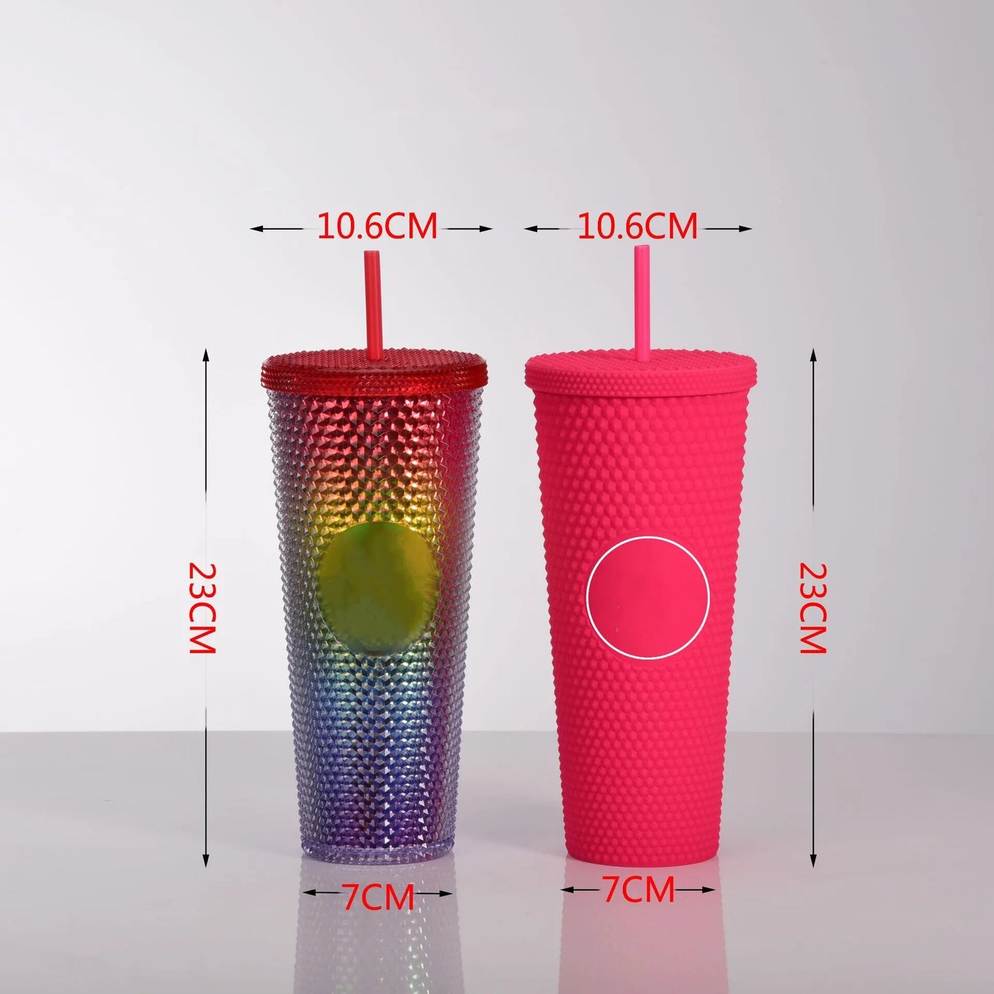 Durian Cup 710ml Coffee Cup With Lid and Straw Summer Cold Water Mug Tumbler Cup With Straw Diamond Radiant Goddess Cups