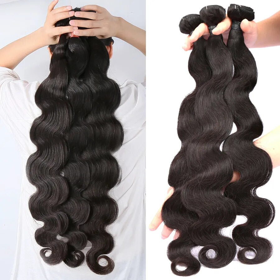 CRANBERRY Hair Body Wave Human Hair Bundles With Closure 4 pcs/lot Brazilian  Hair Weave Bundles With 5x5 Lace Closure Free Part