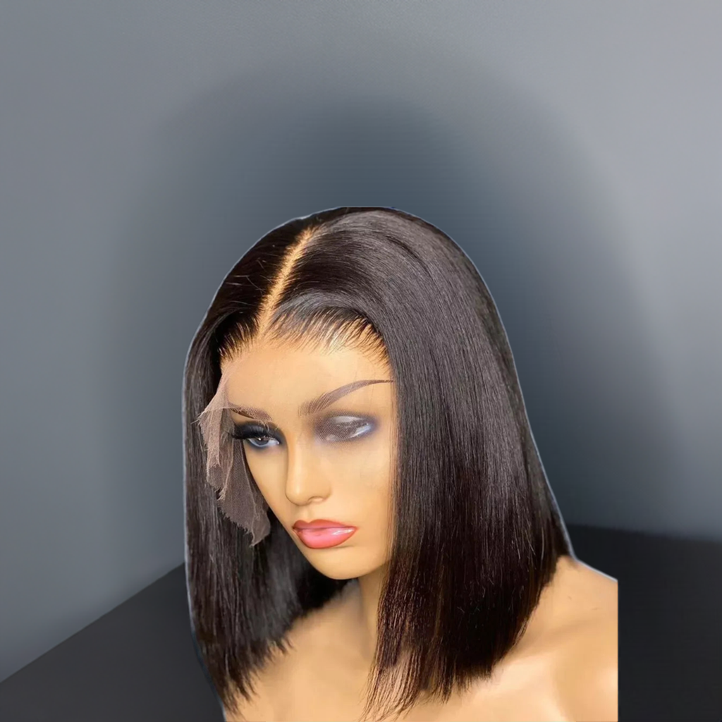 13x4 Short Bob Lace Brazilian Straight Wig 4x4 Lace Bob Lace Human Hair Wigs for Black Women Pre Plucked Remy Lace Front Wigs