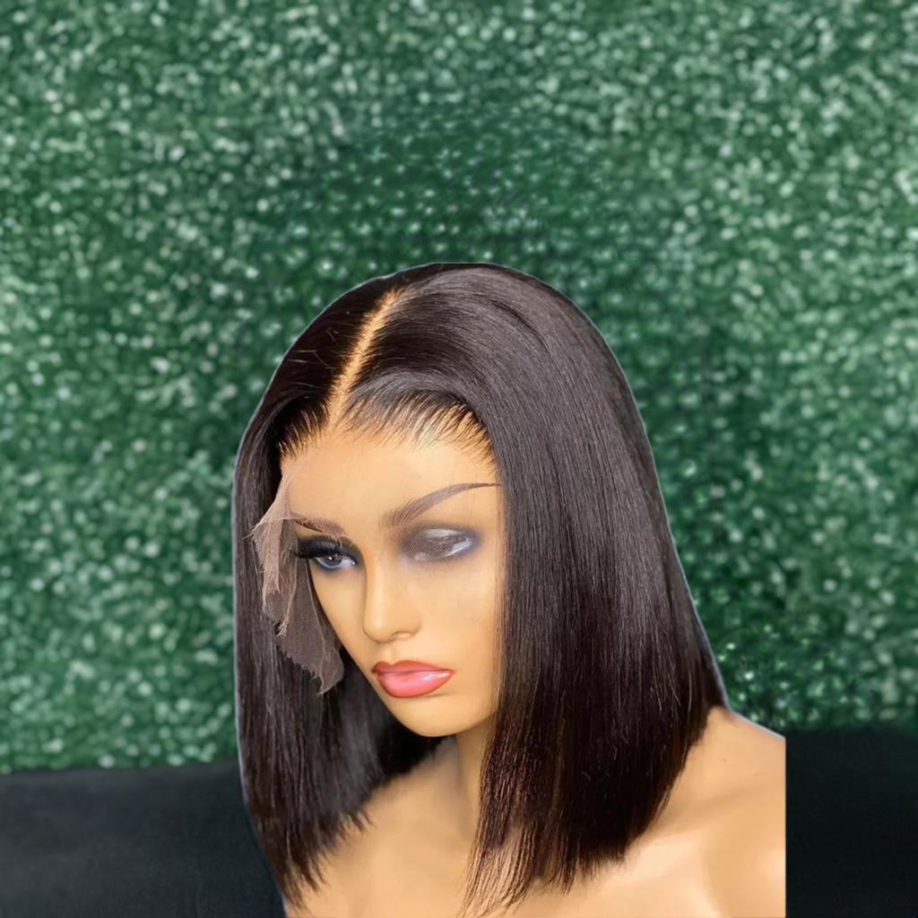 13x4 Short Bob Lace Brazilian Straight Wig 4x4 Lace Bob Lace Human Hair Wigs for Black Women Pre Plucked Remy Lace Front Wigs